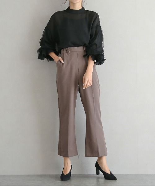 La-gemme(ラジェム)の「ボリュームレース袖スタンドカラートップス(シャツ/ブラウス・レディース・ホワイト/ブラック/ピンク/カーキブラウン・M/L)」の19枚目の写真