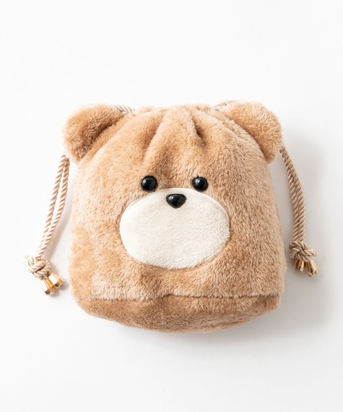 WEGO（ウィゴー）の「WEGO/ベア巾着ポーチ（ポーチ・レディース・ベージュ/ブラウン/オフホワイト・FREE）」の8枚目の写真