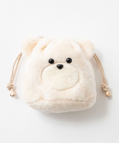 WEGO（ウィゴー）の「WEGO/ベア巾着ポーチ（ポーチ・レディース・ベージュ/ブラウン/オフホワイト・FREE）」の9枚目の写真