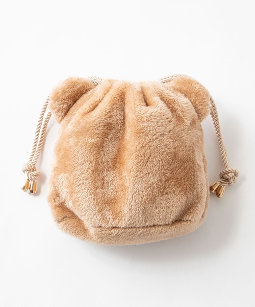 WEGO（ウィゴー）の「WEGO/ベア巾着ポーチ（ポーチ・レディース・ベージュ/ブラウン/オフホワイト・FREE）」の10枚目の写真