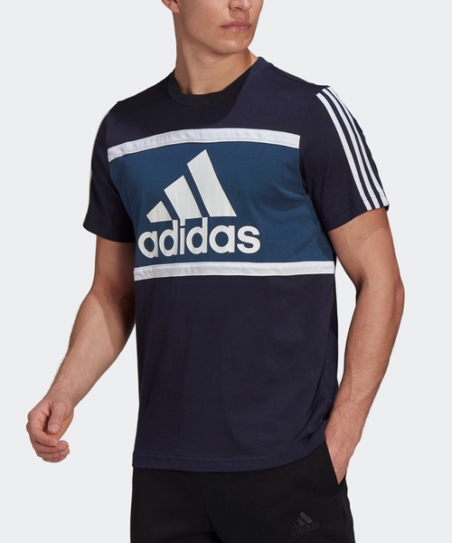 セール エッセンシャルズ ロゴ カラーブロック Tシャツ Essentials Logo Colorblock Tee アディダス Tシャツ カットソー Adidas アディダス のファッション通販 Zozotown