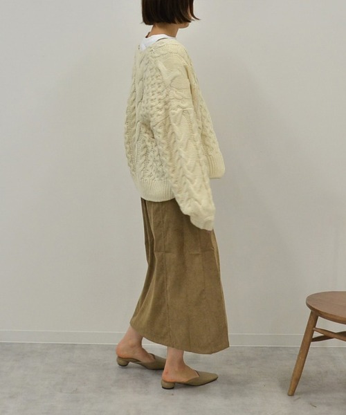 She's Closet（シーズクローゼット）の「Aラインコーデュロイロングジャンパースカート（ジャンパースカート・レディース・キャメル/チャコール・FREE）」の6枚目の写真