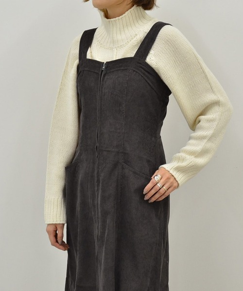 She's Closet（シーズクローゼット）の「Aラインコーデュロイロングジャンパースカート（ジャンパースカート・レディース・キャメル/チャコール・FREE）」の9枚目の写真