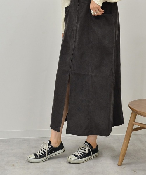 She's Closet（シーズクローゼット）の「Aラインコーデュロイロングジャンパースカート（ジャンパースカート・レディース・キャメル/チャコール・FREE）」の12枚目の写真