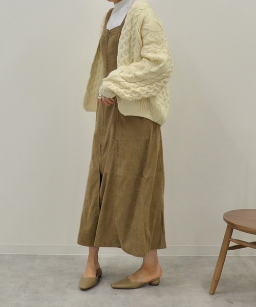 She's Closet（シーズクローゼット）の「Aラインコーデュロイロングジャンパースカート（ジャンパースカート・レディース・キャメル/チャコール・FREE）」の14枚目の写真