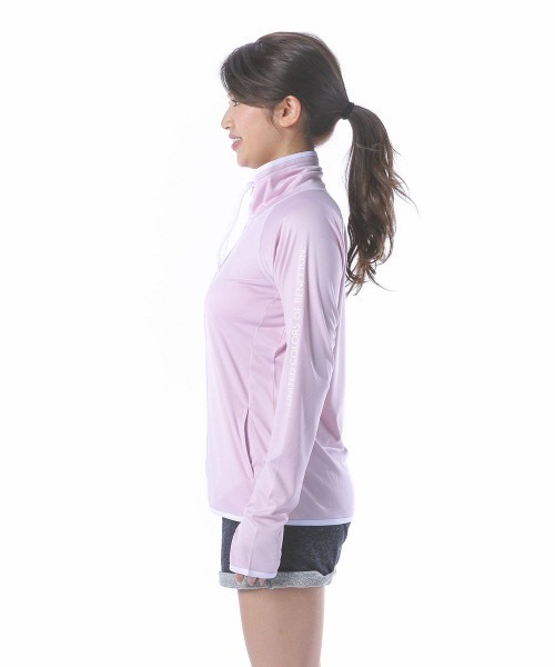 BENETTON (UNITED COLORS OF BENETTON)（ベネトンユナイテッドカラーズオブベネトン）の「【BENETTON / ベネトン】レディースUVスタンドネックラッシュガード / 水陸両用 フィットネス ジム アウトドア マリンレジャー UPF50+（ラッシュガード・レディース・ライトブルー/ブラック/ネイビー/グレー/ターコイズブルー/ブラック×ピンク/ロイヤルブルー・SMALL/MEDIUM/LARGE/X-LARGE）」の11枚目の写真