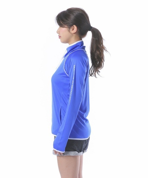 BENETTON (UNITED COLORS OF BENETTON)（ベネトンユナイテッドカラーズオブベネトン）の「【BENETTON / ベネトン】レディースUVスタンドネックラッシュガード / 水陸両用 フィットネス ジム アウトドア マリンレジャー UPF50+（ラッシュガード・レディース・ライトブルー/ブラック/ネイビー/グレー/ターコイズブルー/ブラック×ピンク/ロイヤルブルー・SMALL/MEDIUM/LARGE/X-LARGE）」の21枚目の写真