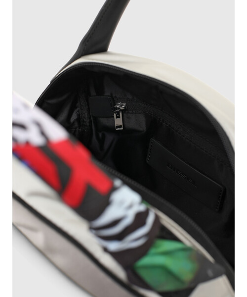 DIESEL(ディーゼル)の「レディース ナイロン スモールハンドバッグ(ハンドバッグ・レディース・ブラック/シルバー・UNI)」の11枚目の写真