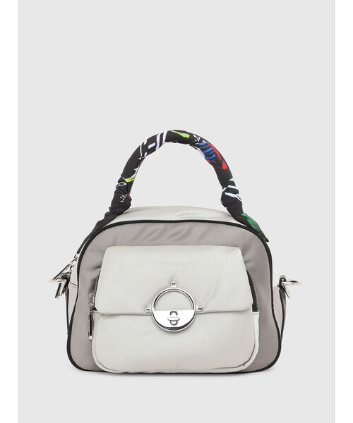 DIESEL(ディーゼル)の「レディース ナイロン スモールハンドバッグ(ハンドバッグ・レディース・ブラック/シルバー・UNI)」の8枚目の写真