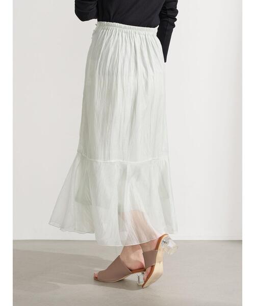 earth music&ecology（アースミュージックアンドエコロジー）の「シアーフレアスカート ＊（スカート・レディース・ブラック/ピンク/ミント・FREE）」の14枚目の写真