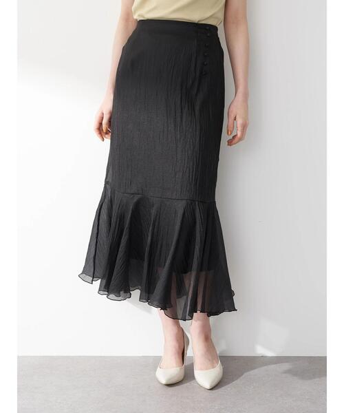 earth music&ecology（アースミュージックアンドエコロジー）の「シアーフレアスカート ＊（スカート・レディース・ブラック/ピンク/ミント・FREE）」の21枚目の写真