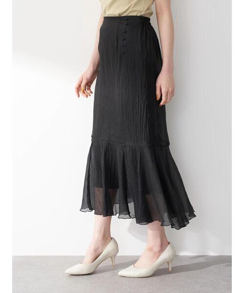 earth music&ecology（アースミュージックアンドエコロジー）の「シアーフレアスカート ＊（スカート・レディース・ブラック/ピンク/ミント・FREE）」の22枚目の写真