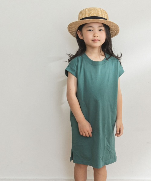 FORK&SPOON（フォークアンドスプーン）の「FORK&SPOON　オーガニックコットンワンピース(KIDS)（ワンピース・キッズ・ブルー/ブラウン・90/120/105/135）」の4枚目の写真