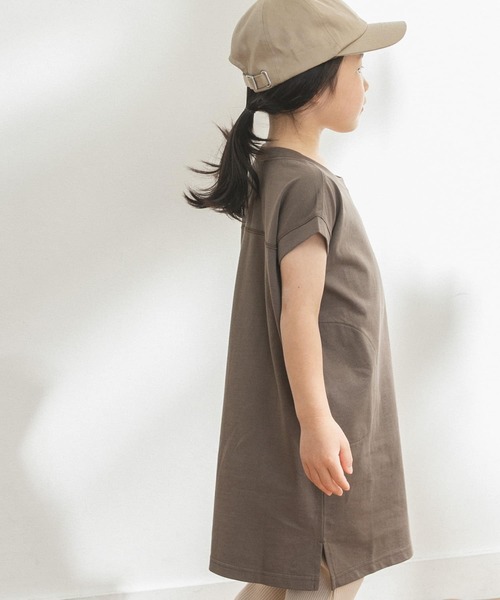 FORK&SPOON（フォークアンドスプーン）の「FORK&SPOON　オーガニックコットンワンピース(KIDS)（ワンピース・キッズ・ブルー/ブラウン・90/120/105/135）」の6枚目の写真