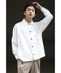 CREARE -LINO- | 【2021春夏】くすみカラー ビックポケット 配色スッテチングシャツ<ユニセックス>(シャツ/ブラウス)