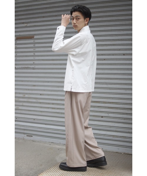 CREARE -LINO-（クレアーレリノ）の「くすみカラー ビックポケット 配色スッテチングシャツ<ユニセックス>（シャツ/ブラウス・メンズ・ブラック/ライトグリーン/ベージュ/ホワイト/サックスブルー・L/M）」の13枚目の写真