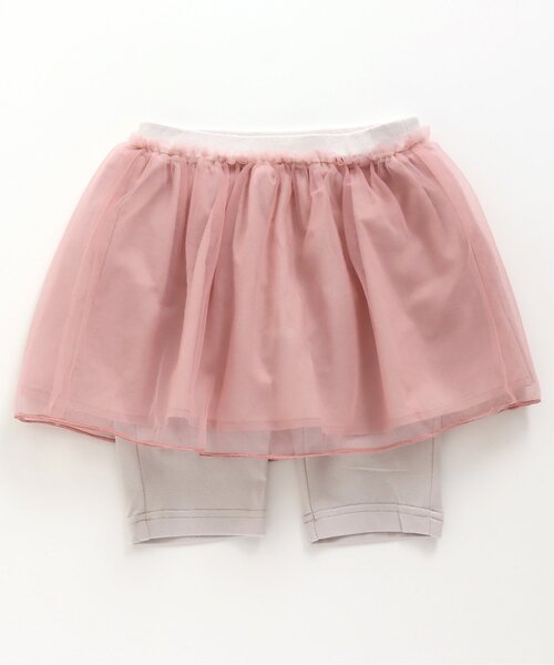 apres les cours(アプレレクール)の「チュールスカッツ 5分丈(スカート・キッズ・ピンク/アイボリー/ライトグレー/サックスブルー・100/120/130/110/80/90)」の4枚目の写真