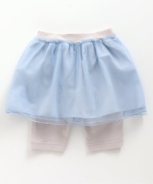 apres les cours(アプレレクール)の「チュールスカッツ 5分丈(スカート・キッズ・ピンク/アイボリー/ライトグレー/サックスブルー・100/120/130/110/80/90)」の8枚目の写真