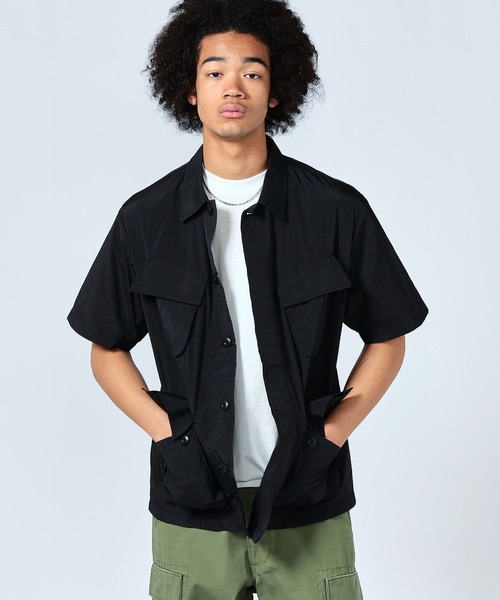 ※ALPHA（アルファ）の「ファティーグシャツ（シャツ/ブラウス・メンズ・グリーン/アイボリー/ブラック・LARGE/X-LARGE/MEDIUM）」の2枚目の写真