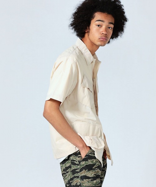 ※ALPHA（アルファ）の「ファティーグシャツ（シャツ/ブラウス・メンズ・グリーン/アイボリー/ブラック・LARGE/X-LARGE/MEDIUM）」の8枚目の写真