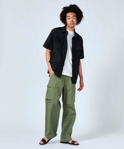 ※ALPHA（アルファ）の「ファティーグシャツ（シャツ/ブラウス・メンズ・グリーン/アイボリー/ブラック・LARGE/X-LARGE/MEDIUM）」の5枚目の写真