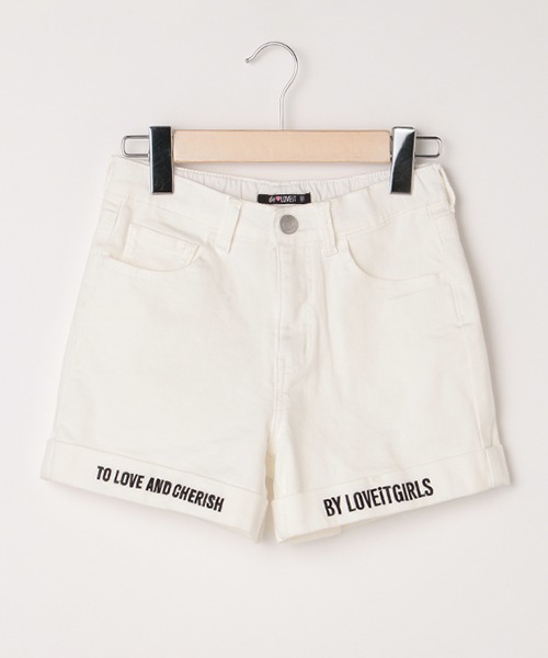 by LOVEiT(バイラビット)の「裾ロゴショートパンツ(その他パンツ・キッズ・ネイビー/オフホワイト/ブラック・140cm/120cm/150cm/130cm/160cm)」の2枚目の写真