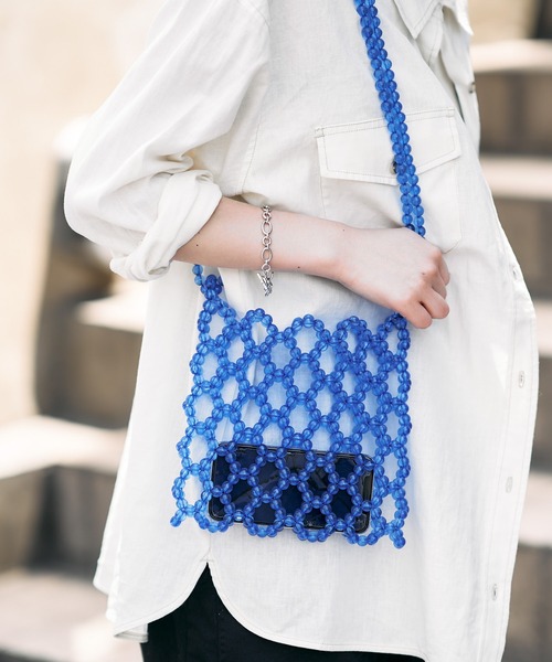 CIAOPANIC TYPY（チャオパニックティピー）の「ビーズBAG（ショルダーバッグ・レディース・ブラック/オレンジ/ブルー・ONE SIZE）」の3枚目の写真