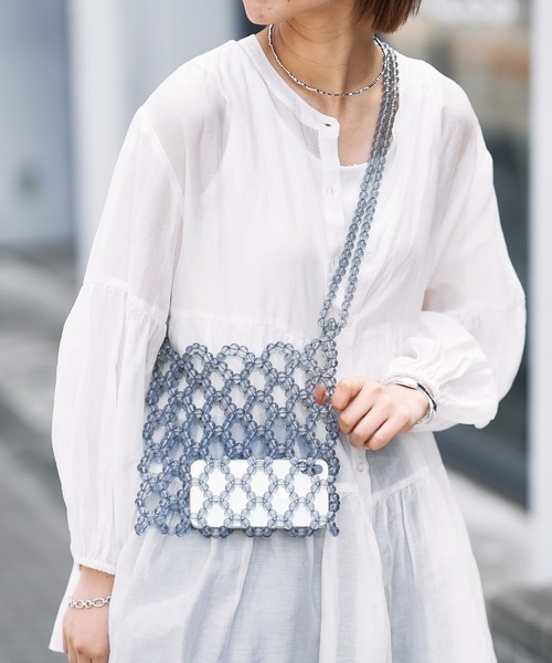 CIAOPANIC TYPY（チャオパニックティピー）の「ビーズBAG（ショルダーバッグ・レディース・ブラック/オレンジ/ブルー・ONE SIZE）」の2枚目の写真