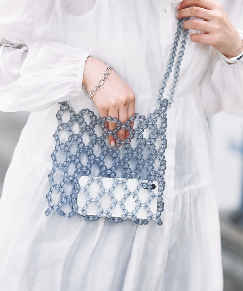 CIAOPANIC TYPY（チャオパニックティピー）の「ビーズBAG（ショルダーバッグ・レディース・ブラック/オレンジ/ブルー・ONE SIZE）」の4枚目の写真