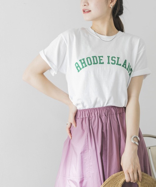 URBAN RESEARCH（アーバンリサーチ）の「Vintage ロゴTシャツ（Tシャツ/カットソー・レディース・ブラック/ネイビー/オフホワイト・FREE）」の4枚目の写真