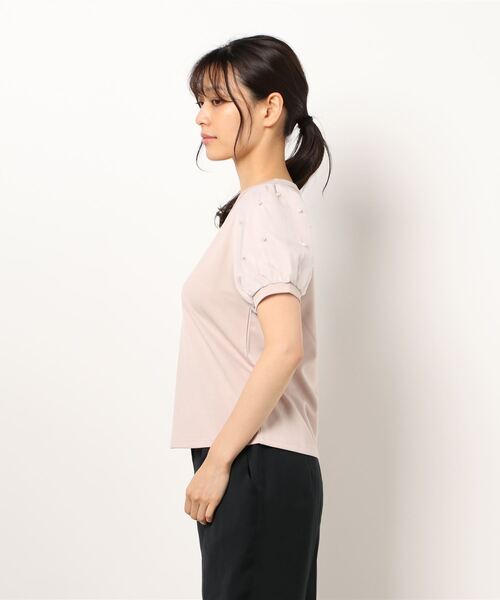 LODISPOTTO（ロディスポット）の「パールスリーブフェアリートップス（Tシャツ/カットソー・レディース・ピンクベージュ/ホワイト/ブラック・MEDIUM）」の4枚目の写真