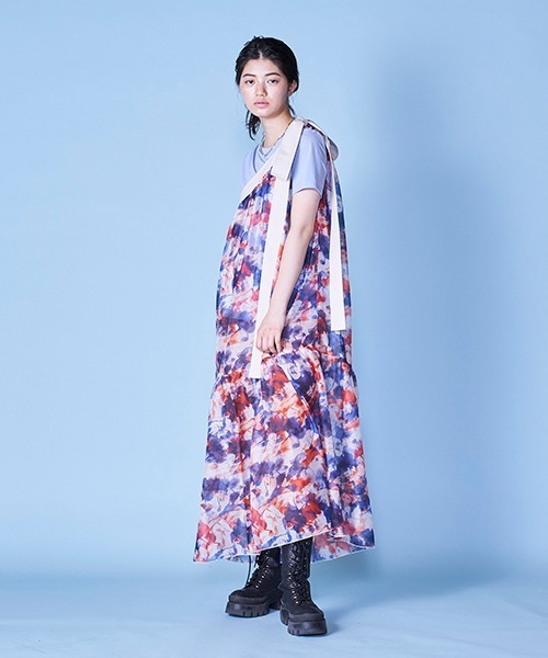 lautreamont BLEUBLANC（ロートレアモンブルーブラン）の「アシンメトリータイダイティアードワンピ（ワンピース・レディース・ブルー系その他/パープル系その他・9号）」の4枚目の写真