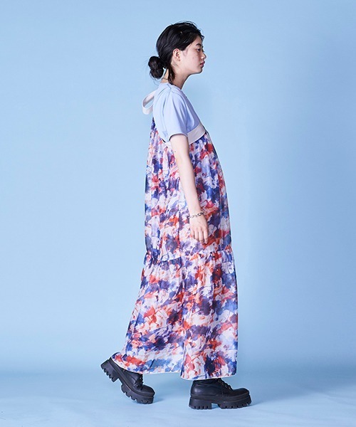 lautreamont BLEUBLANC（ロートレアモンブルーブラン）の「アシンメトリータイダイティアードワンピ（ワンピース・レディース・ブルー系その他/パープル系その他・9号）」の6枚目の写真