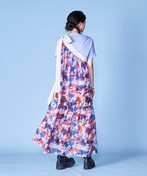 lautreamont BLEUBLANC（ロートレアモンブルーブラン）の「アシンメトリータイダイティアードワンピ（ワンピース・レディース・ブルー系その他/パープル系その他・9号）」の7枚目の写真