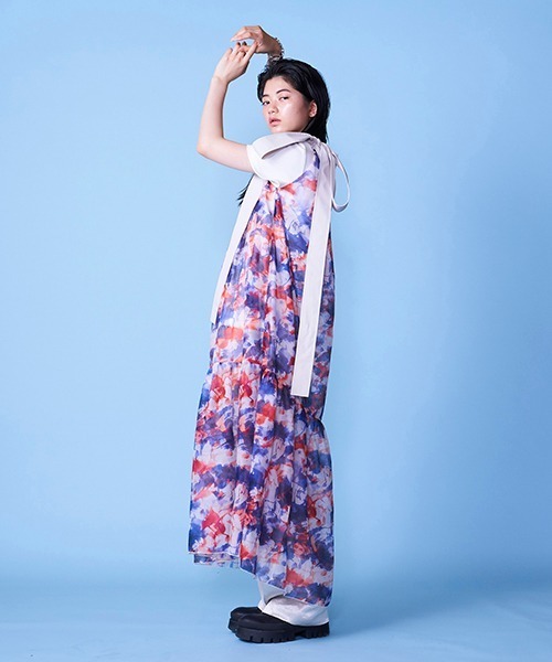 lautreamont BLEUBLANC（ロートレアモンブルーブラン）の「アシンメトリータイダイティアードワンピ（ワンピース・レディース・ブルー系その他/パープル系その他・9号）」の10枚目の写真