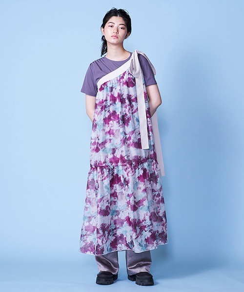 lautreamont BLEUBLANC（ロートレアモンブルーブラン）の「アシンメトリータイダイティアードワンピ（ワンピース・レディース・ブルー系その他/パープル系その他・9号）」の11枚目の写真