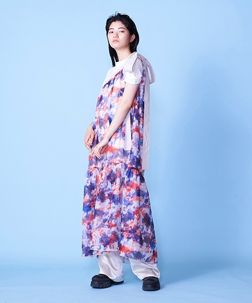 lautreamont BLEUBLANC（ロートレアモンブルーブラン）の「アシンメトリータイダイティアードワンピ（ワンピース・レディース・ブルー系その他/パープル系その他・9号）」の13枚目の写真