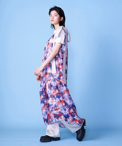 lautreamont BLEUBLANC（ロートレアモンブルーブラン）の「アシンメトリータイダイティアードワンピ（ワンピース・レディース・ブルー系その他/パープル系その他・9号）」の15枚目の写真