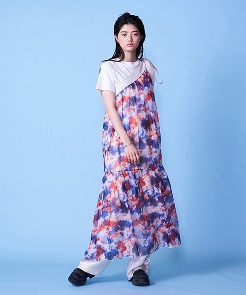 lautreamont BLEUBLANC（ロートレアモンブルーブラン）の「アシンメトリータイダイティアードワンピ（ワンピース・レディース・ブルー系その他/パープル系その他・9号）」の16枚目の写真