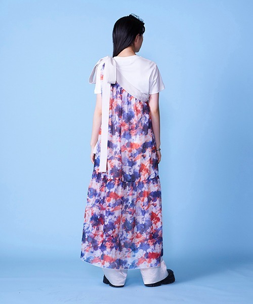 lautreamont BLEUBLANC（ロートレアモンブルーブラン）の「アシンメトリータイダイティアードワンピ（ワンピース・レディース・ブルー系その他/パープル系その他・9号）」の19枚目の写真