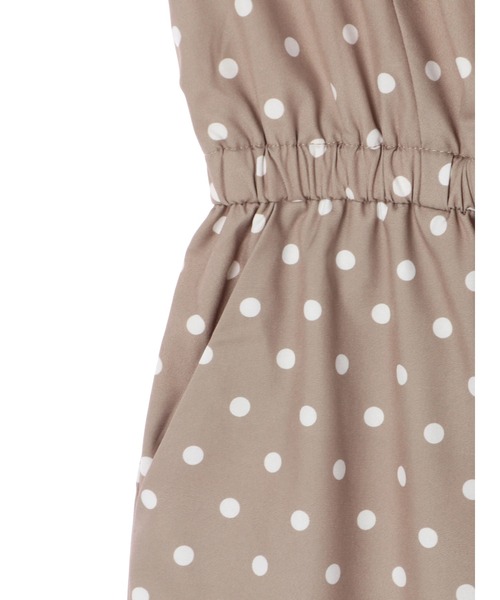 DURAS（デュラス）の「袖フリルドットオールインワン（つなぎ/オールインワン・レディース・ホワイト/ブラック/ベージュ・FREE）」の13枚目の写真