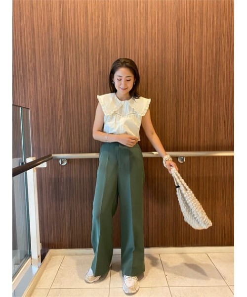 MOUSSY（マウジー）の「WIDE LEG パンツ（その他パンツ・レディース・ブルー/グリーン/アイボリー・2/1）」の12枚目の写真