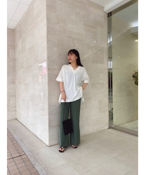 MOUSSY（マウジー）の「WIDE LEG パンツ（その他パンツ・レディース・ブルー/グリーン/アイボリー・2/1）」の10枚目の写真