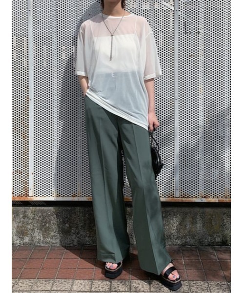 MOUSSY（マウジー）の「WIDE LEG パンツ（その他パンツ・レディース・ブルー/グリーン/アイボリー・2/1）」の8枚目の写真