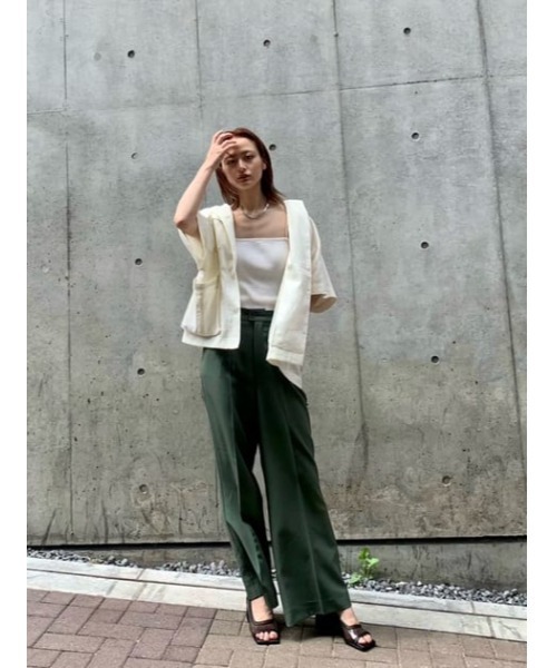 MOUSSY（マウジー）の「WIDE LEG パンツ（その他パンツ・レディース・ブルー/グリーン/アイボリー・2/1）」の7枚目の写真