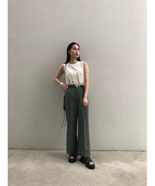 MOUSSY（マウジー）の「WIDE LEG パンツ（その他パンツ・レディース・ブルー/グリーン/アイボリー・2/1）」の5枚目の写真