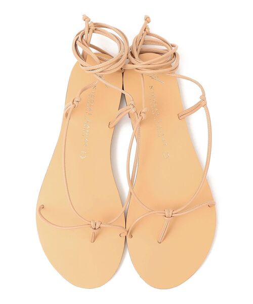 SHIPS（シップス）の「NICOLAS LAINAS:レースアップサンダル（サンダル・レディース・ベージュ/ブラック・37/39/38/36）」の3枚目の写真