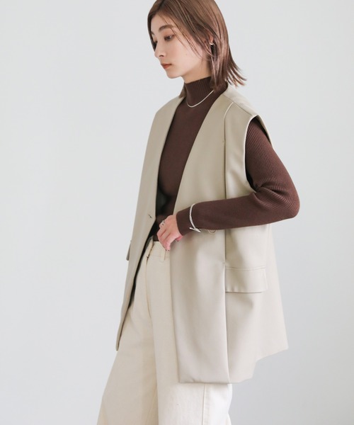 select MOCA（セレクトモカ）の「フェイクレザージャケットベスト