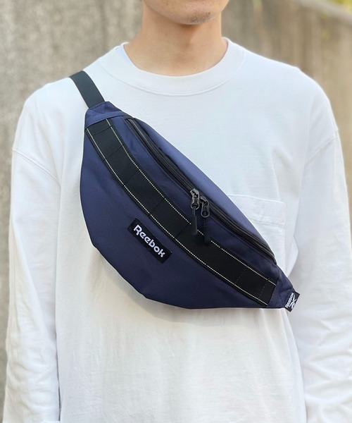 ウエストバッグ ボディバッグ ウエストポーチ Reebok リーボック のファッション ブランドロゴ刺繍 バッグ Reebok リーボック リフレクトステッチ