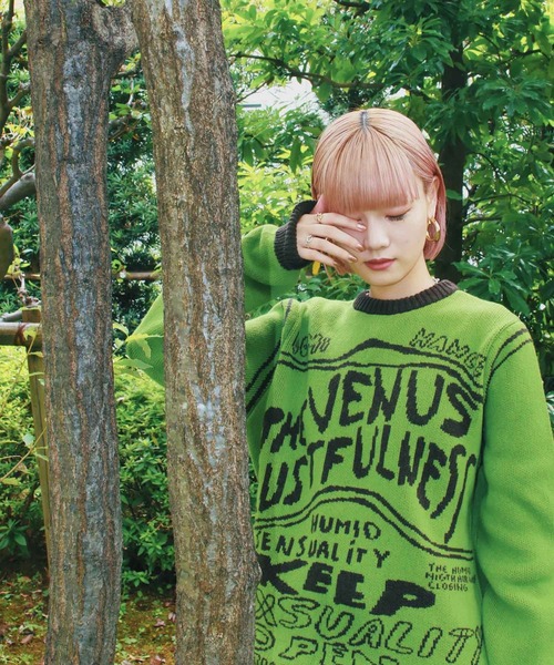Carne Bollente（カルネボレンテ）の「DEVIL IN DETAILS（ニット/セーター・メンズ・グリーン・S/M/L）」の21枚目の写真